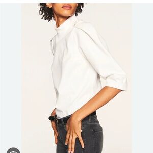 ba&sh Ivory Button-Accent Top